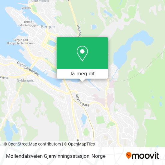 Møllendalsveien Gjenvinningsstasjon kart