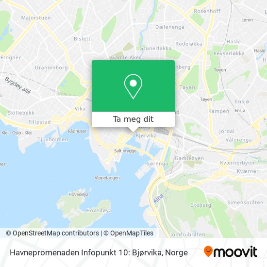Havnepromenaden Infopunkt 10: Bjørvika kart