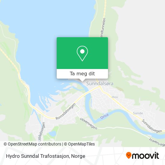 Hydro Sunndal Trafostasjon kart