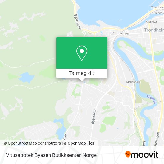 Vitusapotek Byåsen Butikksenter kart