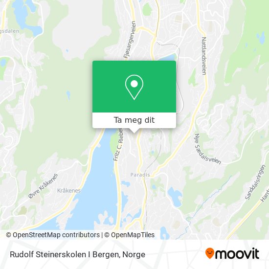 Rudolf Steinerskolen I Bergen kart