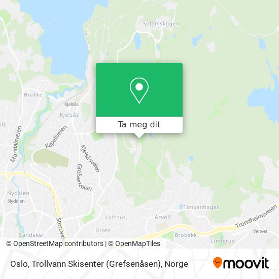 Oslo, Trollvann Skisenter (Grefsenåsen) kart