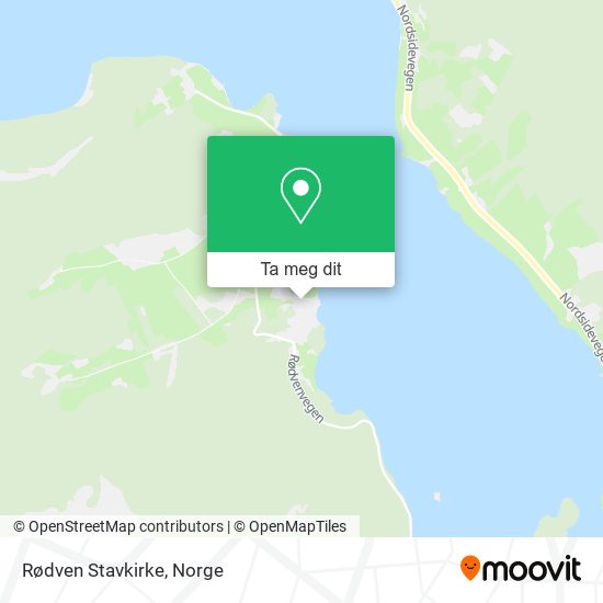 Rødven Stavkirke kart