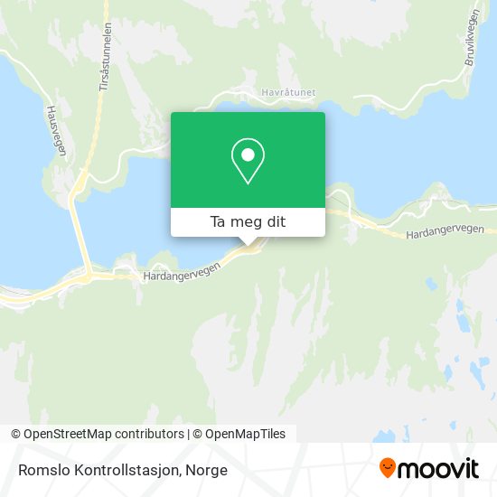 Romslo Kontrollstasjon kart