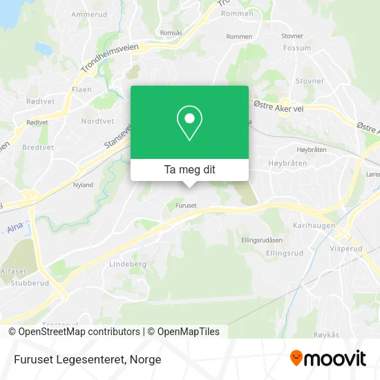 Furuset Legesenteret kart