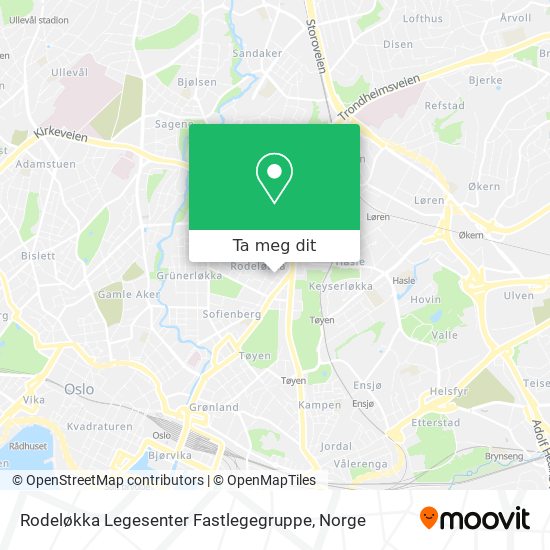 Rodeløkka Legesenter Fastlegegruppe kart