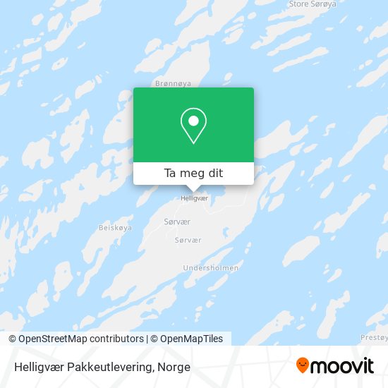 Helligvær Pakkeutlevering kart
