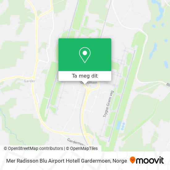 Mer Radisson Blu Airport Hotell Gardermoen kart