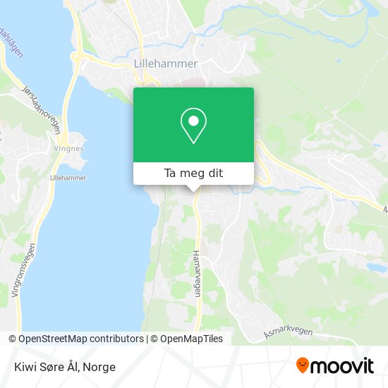 Kiwi Søre Ål kart