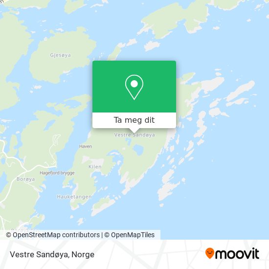 Vestre Sandøya kart