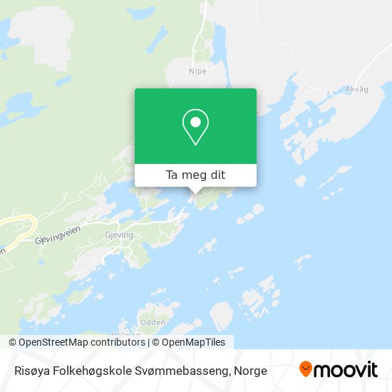 Risøya Folkehøgskole Svømmebasseng kart