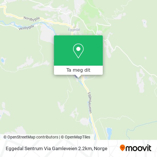 Eggedal Sentrum Via Gamleveien 2.2km kart