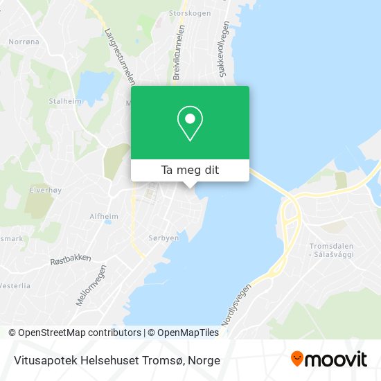 Vitusapotek Helsehuset Tromsø kart
