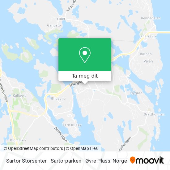 Sartor Storsenter - Sartorparken - Øvre Plass kart