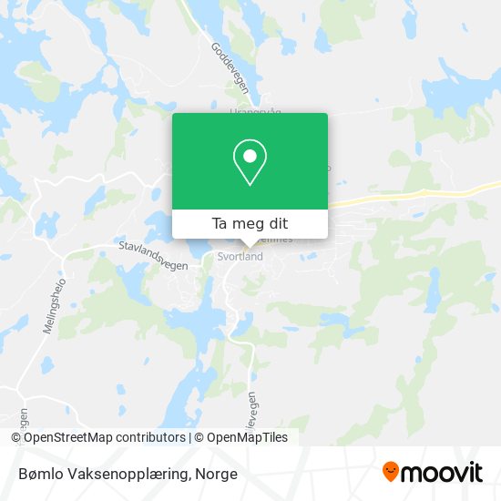 Bømlo Vaksenopplæring kart