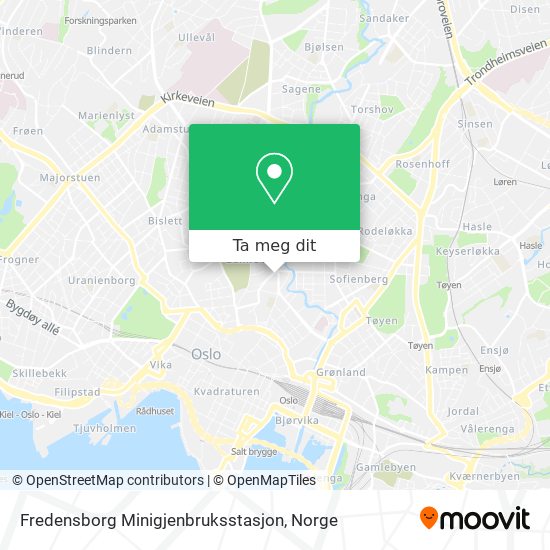 Fredensborg Minigjenbruksstasjon kart