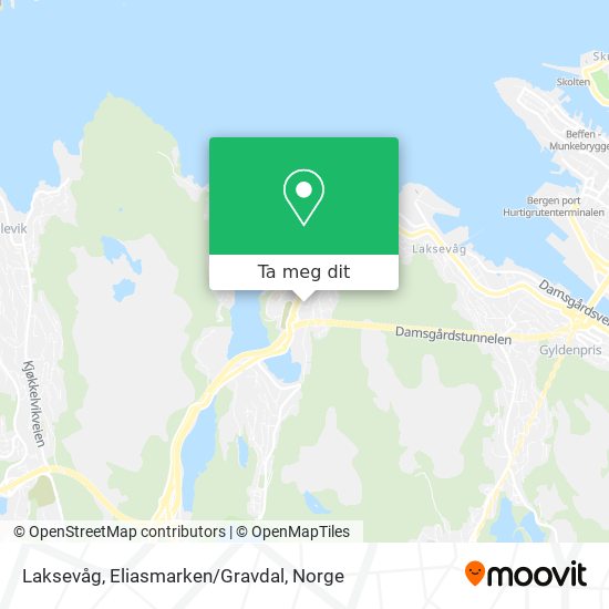 Laksevåg, Eliasmarken/Gravdal kart