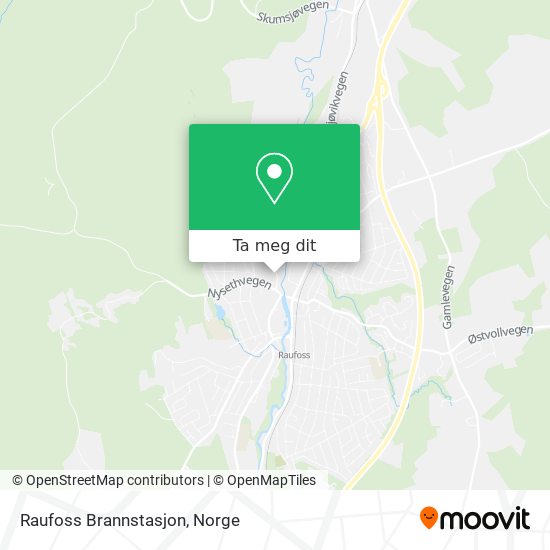 Raufoss Brannstasjon kart