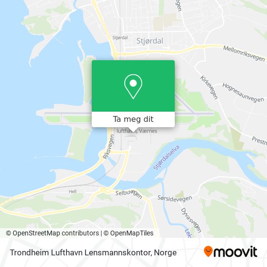 Trondheim Lufthavn Lensmannskontor kart