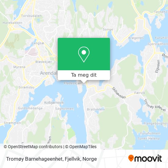 Tromøy Barnehageenhet, Fjellvik kart
