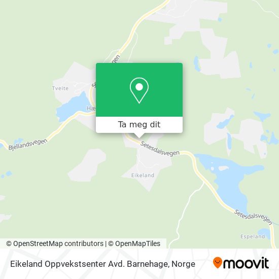 Eikeland Oppvekstsenter Avd. Barnehage kart