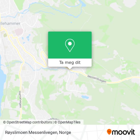 Røyslimoen Messenlivegen kart