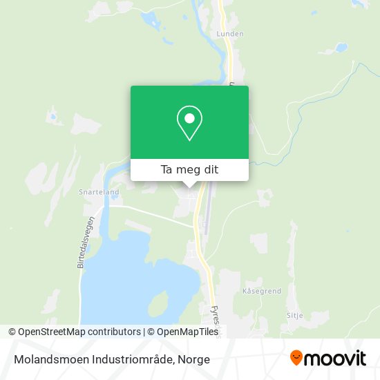 Molandsmoen Industriområde kart