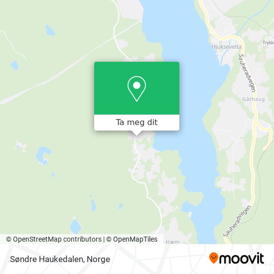Søndre Haukedalen kart
