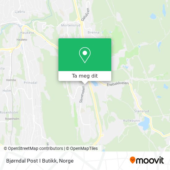 Bjørndal Post I Butikk kart