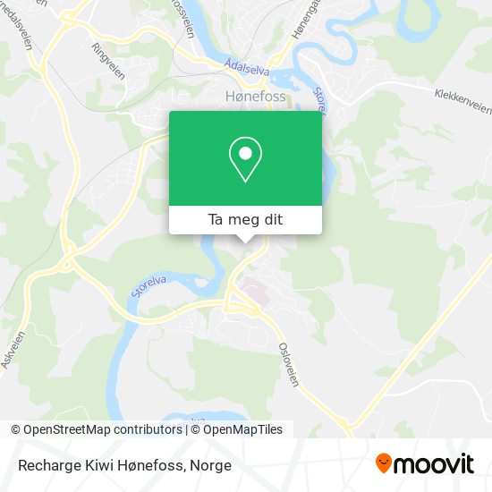 Recharge Kiwi Hønefoss kart