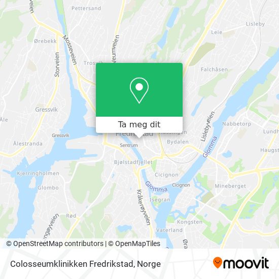 Colosseumklinikken Fredrikstad kart