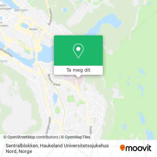 Sentralblokken, Haukeland Universitetssjukehus Nord kart