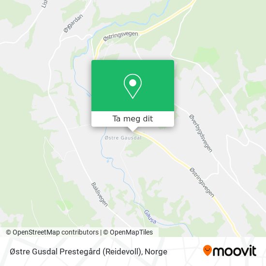 Østre Gusdal Prestegård (Reidevoll) kart