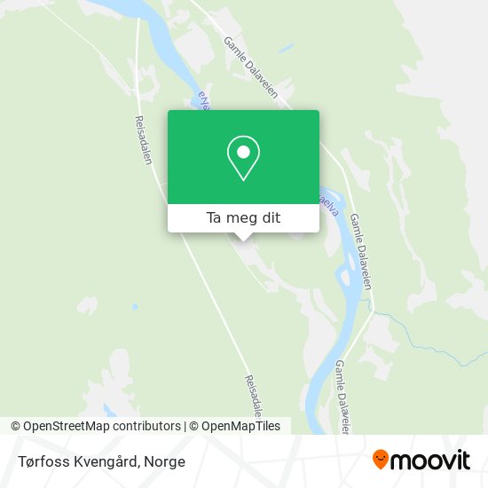 Tørfoss Kvengård kart
