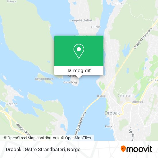 Drøbak ,  Østre Strandbateri kart