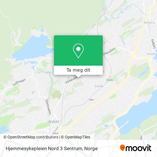 Hjemmesykepleien Nord 3 Sentrum kart