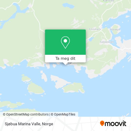 Sjøbua Marina Valle kart