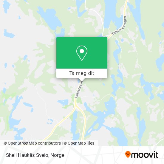 Shell Haukås Sveio kart