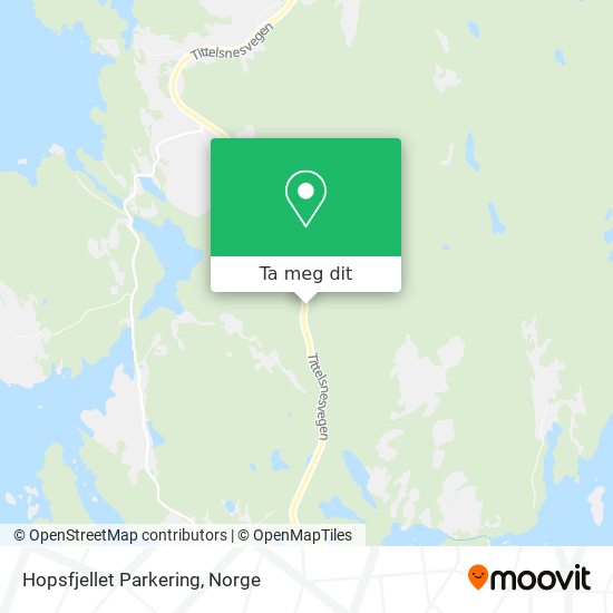 Hopsfjellet Parkering kart