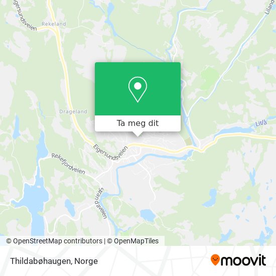 Thildabøhaugen kart