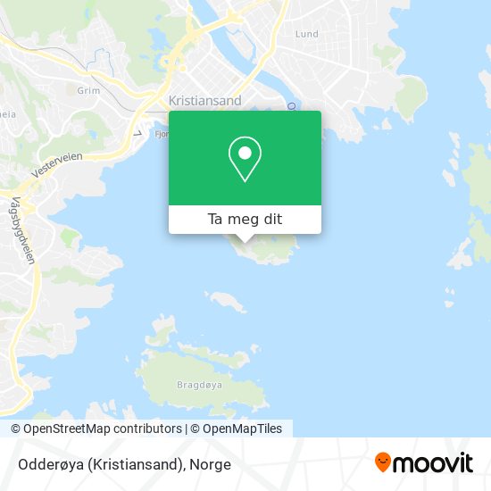 Odderøya (Kristiansand) kart