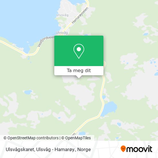 Ulsvågskaret, Ulsvåg - Hamarøy. kart