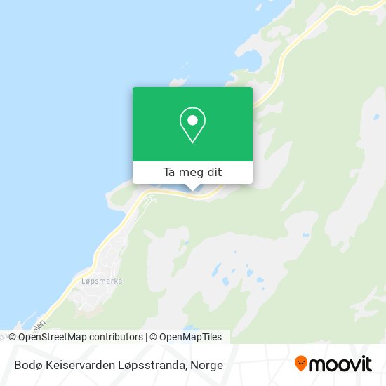 Bodø Keiservarden Løpsstranda kart