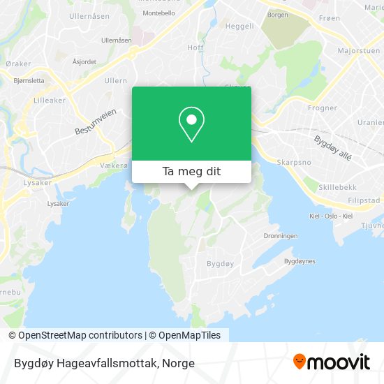 Bygdøy Hageavfallsmottak kart