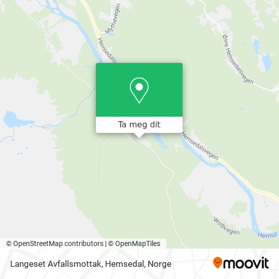 Langeset Avfallsmottak, Hemsedal kart