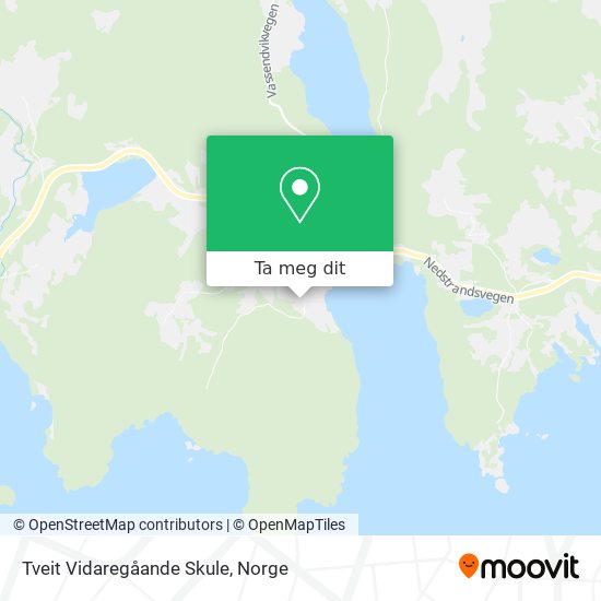 Tveit Vidaregåande Skule kart