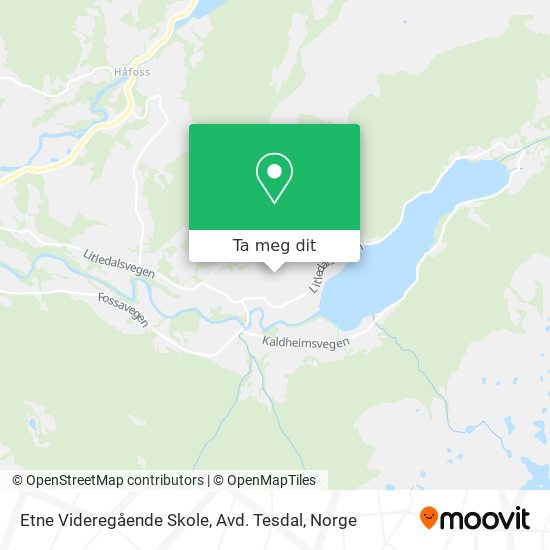 Etne Videregående Skole, Avd. Tesdal kart