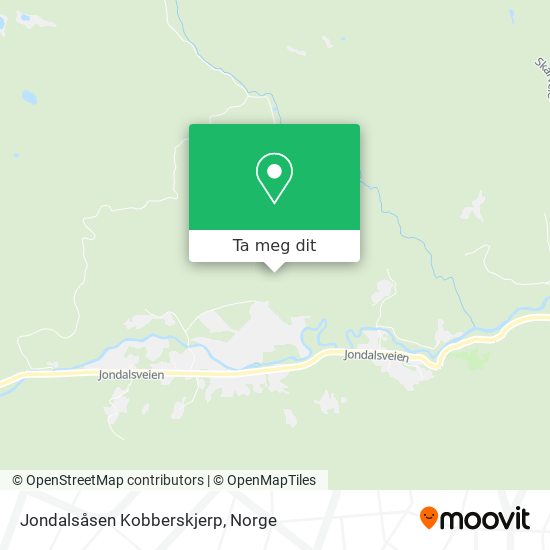 Jondalsåsen Kobberskjerp kart