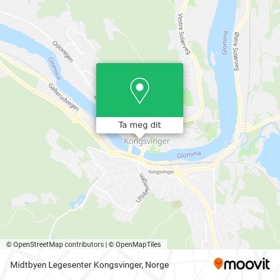 Midtbyen Legesenter Kongsvinger kart