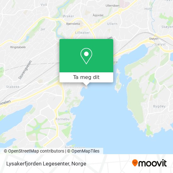 Lysakerfjorden Legesenter kart